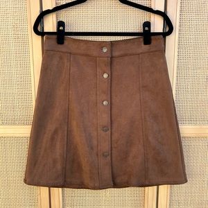 Chaps Suede A-Line Skirt